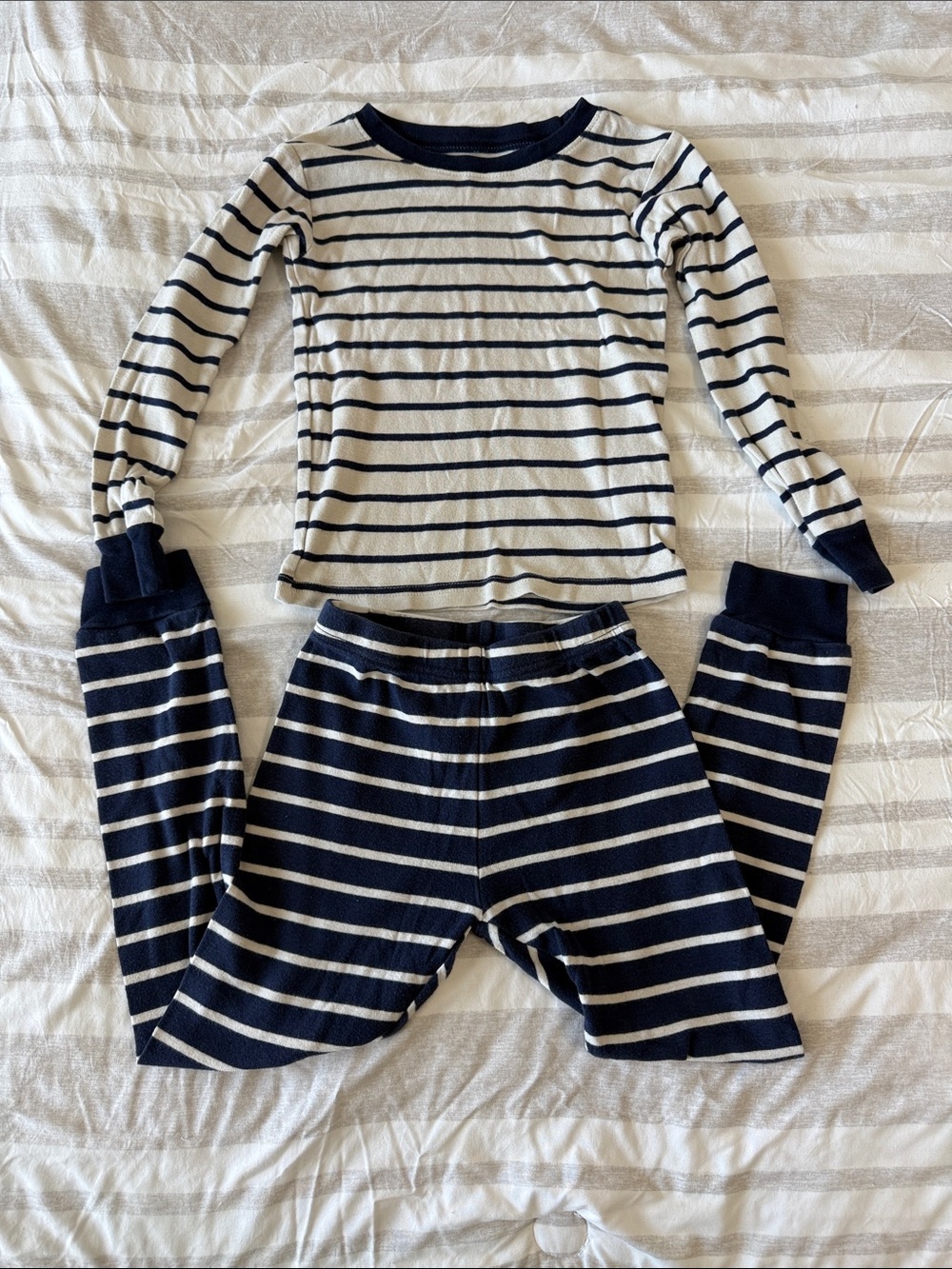 Carter's Navy and White Striped Kids Pajama Set